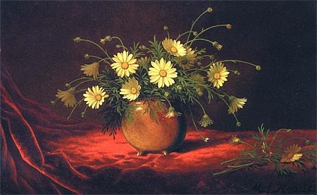 Martin Johnson Heade Yellow Daisies in a Bowl